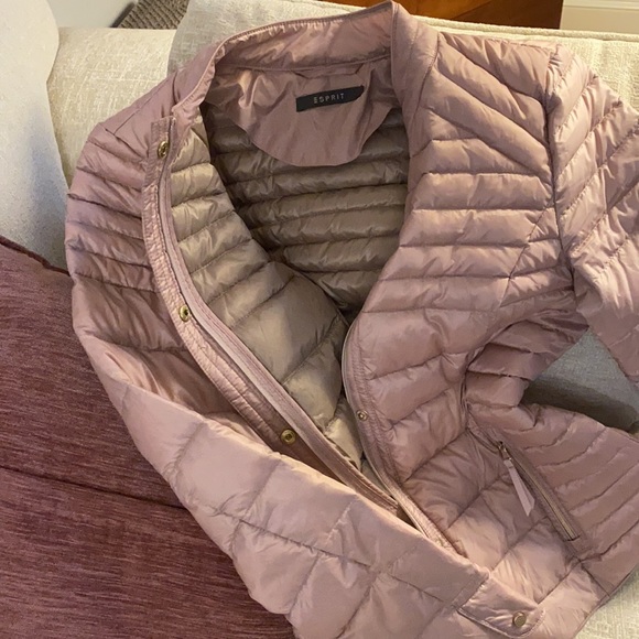 Esprit light down pale pink jacket size small - Picture 2 of 6